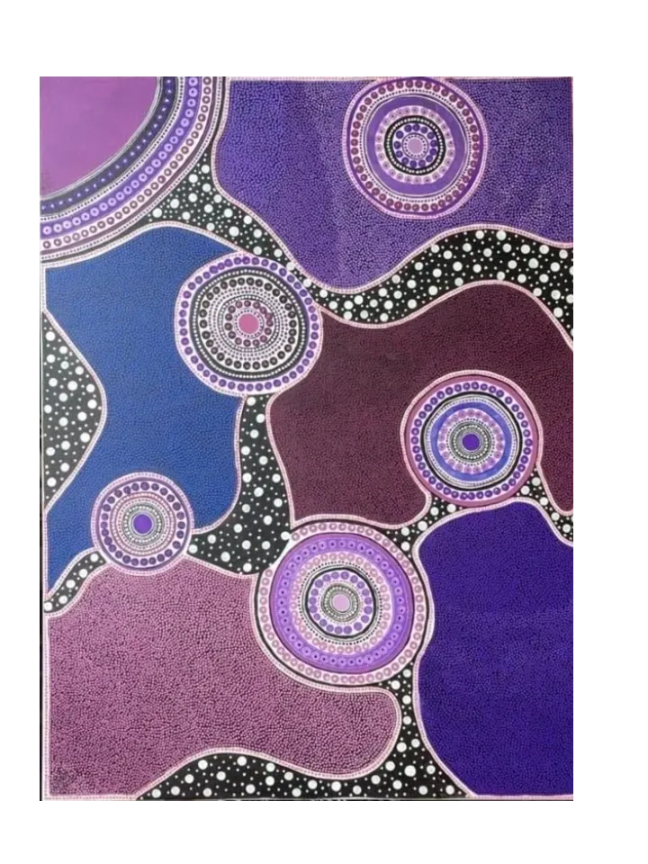 Donated canvas 'Journey' in purple