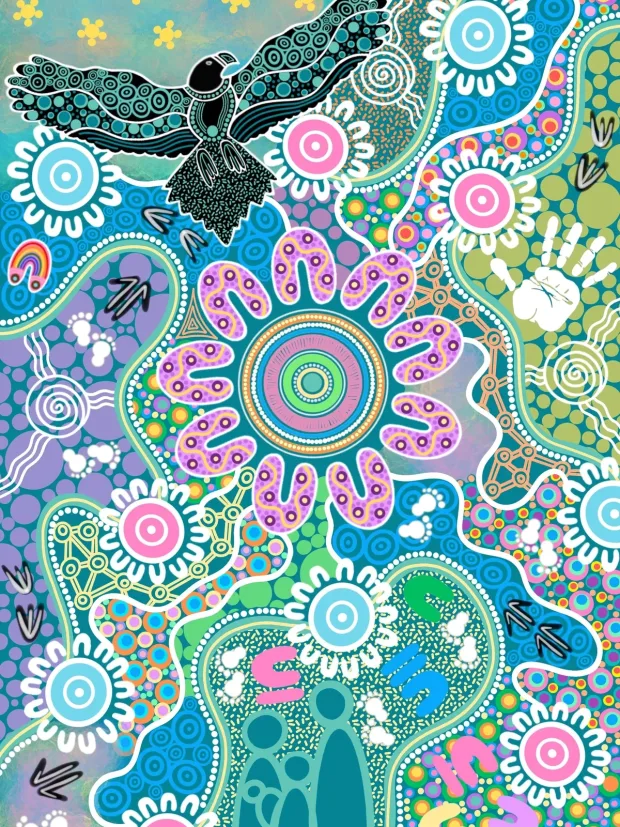 Rotating Kalari Art digital artwork detail